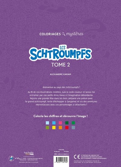 Coloriages mystères - Schtroumpfs Tome 2