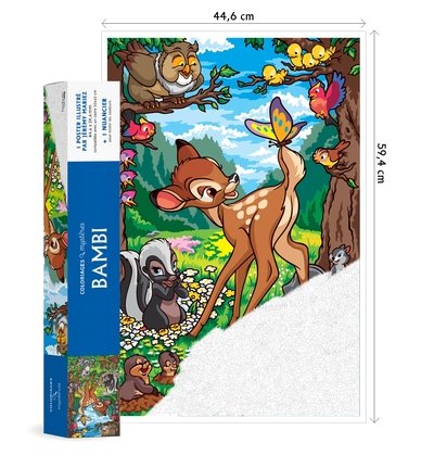 Coloriage mystère Disney - Poster Bambi