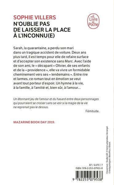 N'oublie pas de laisser la place à l'inconnu(e)