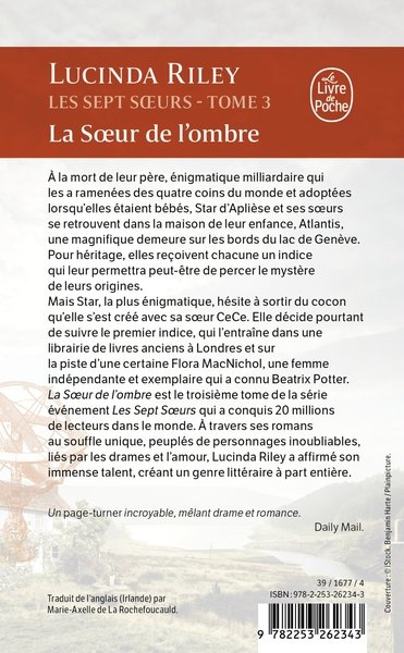La Soeur de l'ombre (Les sept Soeurs, Tome 3)