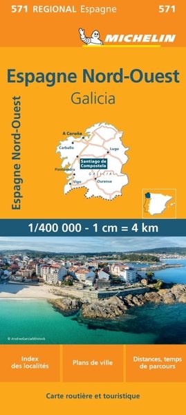 Carte Régionale Espagne Nord-Ouest, Galicia