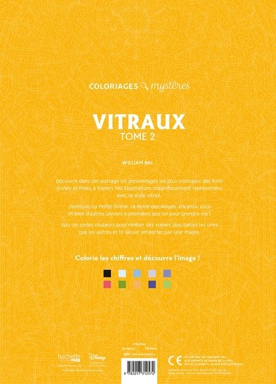 Coloriages mystères Disney - Vitraux Tome 2