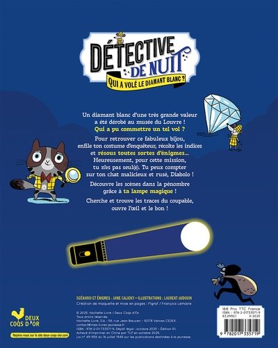 Détective de nuit - Qui a volé le diamant blanc ? - avec lampe magique