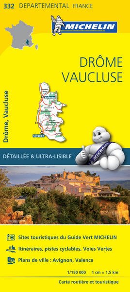 Carte Départementale Drôme, Vaucluse