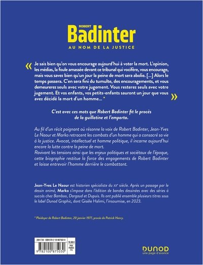 Robert Badinter, au nom de la justice