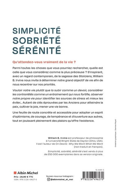 Simplicité, sobriété, sérénité