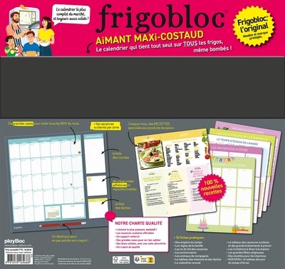 Frigobloc Mensuel 2027 - Calendrier organiseur familial (de sept. 2026 à déc. 2027)
